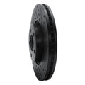 R1 2011-2017 Audi A4 (USA/Canada) Front Right Drilled & Slotted Black Brake Rotor