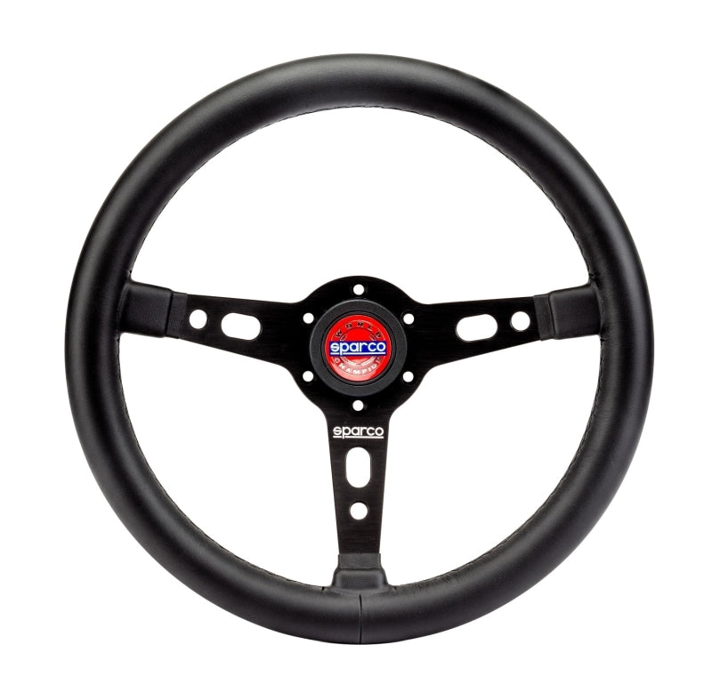 Sparco Steering Wheel R383 Leather Black/Black