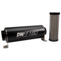DeatschWerks Stainless Steel 10AN 40 Micron Universal Inline Fuel Filter Housing Kit (160mm)