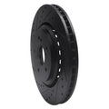 R1 14-20 Acura TLX Front Left Drilled & Slotted Black Brake Rotor