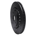 R1 14-20 Acura TLX Front Left Drilled & Slotted Black Brake Rotor