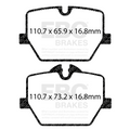 EBC Racing 2020+ Toyota GR Supra 2.0L/3.0L (w/13.6in Rear Rotor) RP-1 Race Rear Brake Pads
