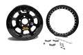 Wheel 15x8 1in B/S Black w/ Black Ring