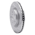 R1 19-24 Subaru Forester Front Right Drilled & Slotted Silver Brake Rotor