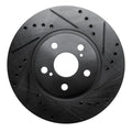 R1 09-15 Toyota Corolla (Mexico) Front Right Drilled & Slotted Black Brake Rotor