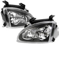 Spyder Honda Del Sol 93-97 Crystal Headlights Black HD-YD-HD93-BK