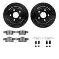 R1 15-20 Jeep Renegade Front Left Drilled & Slotted Black Brake Rotor