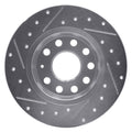 R1 Concepts Brake Rotor Drilled and Slotted Silver Fits Dodge Stealth