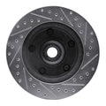 R1 Concepts Brake Rotor Drilled and Slotted Silver Fits Ford E-100