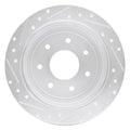 DFC 91-94 Ford Explorer Front Right Drilled & Slotted Silver Brake Rotor
