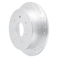 DFC 91-94 Ford Explorer Front Right Drilled & Slotted Silver Brake Rotor