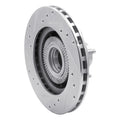 R1 91-94 Ford Explorer Front Right Drilled & Slotted Silver Brake Rotor