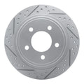 R1 04-08 Chrysler Pacifica Rear Left Drilled & Slotted Geoperformance Rotor