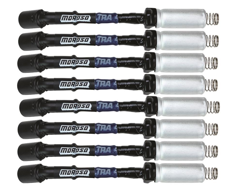 Moroso GM LS Ignition Wire Set - Ultra 40 - Sleeved - 8in - Blue