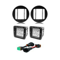 Cali Raised 2005-2011 Toyota Tacoma Led Fog Light Pod Rep Brackets Kit - Brackets W/ Amber Pods