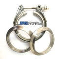 Ticon Industries 3.0in Titanium V-Band Clamp Assembly (2 Flanges/1 Clamp)
