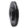 R1 03-07 Cadillac CTS Front Right Drilled & Slotted Black Brake Rotor