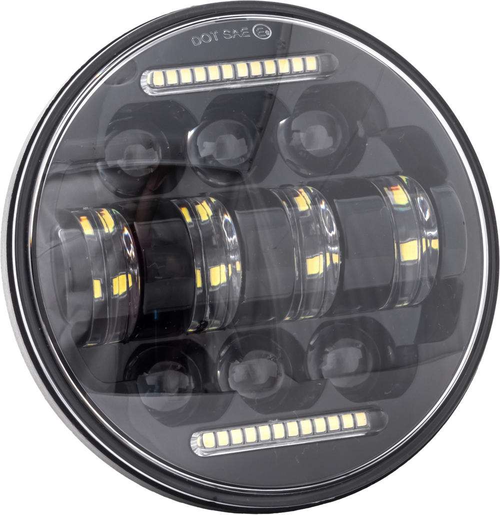 Letric Lighting 5.75? LED Black Diez 10-LED Headlight Dual Horizontal DRL