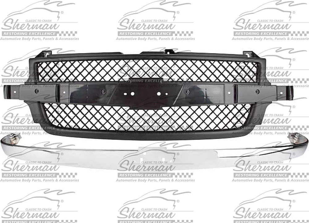 GRILLE MAT GRAY W/ CHROME FRAME SILVERADO SS 0307