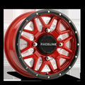 Aluminum Wheels 14x7 Krank Simulated Beadlock UTV A94R Red 38 Offset 4 on 156 Bolt Pattern Raceline
