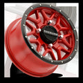 Aluminum Wheels 14x7 Krank Simulated Beadlock UTV A94R Red 38 Offset 4 on 156 Bolt Pattern Raceline