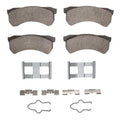 DFC 16-24 Freightliner MT35 Front/Rear 5000 Advanced Semi Metallic Brake Pads and Hardware Kit