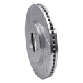 DFC 07-24 Infiniti QX80 Front Left Drilled & Slotted Silver Brake Rotor