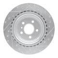 DFC 12-19 Mercedes-Benz GLE43 AMG Rear Left Drilled & Slotted Silver Brake Rotor