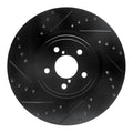 R1 05-18 Subaru Outback Front Left Drilled & Slotted Black Brake Rotor
