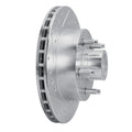 R1 86-92 Ford Explorer Front Left Drilled & Slotted Silver Brake Rotor
