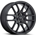 Aluminum Wheels 17x7.5 Mystique 141B Satin Black 40 Offset 4 on 100/4 on 108 Bolt Pattern 72.62 Bore Raceline