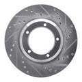 R1 90-16 Land Rover Range Rover Front Right Drilled & Slotted Silver Brake Rotor