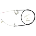 48IN UNIVERSAL BLACK HOUSING C6 BLOWER DRIVE KICKDOWN CABLE W/ POLISHED FITTING