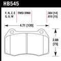 Hawk 03-07 G35/350z/03-06 Sentra Spec V w/ Brembo HPS Street Front Brake Pads