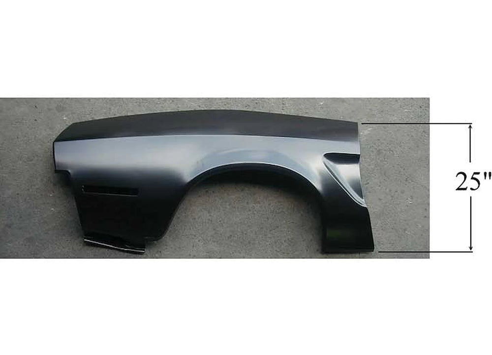 RH QUARTER PANEL SKIN (CUT OUT GAS FILL HOLE FOR 74; ALTER FOR FSTBK) MUSTANG II 7578