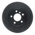 R1 04-10 BMW X3 Front Left Slotted Black Brake Rotor