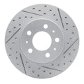 R1 95-97 Ford Crown Victoria Front Right Drilled & Slotted Geoperformance Rotor