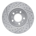 R1 95-97 Ford Crown Victoria Front Right Drilled & Slotted Geoperformance Rotor