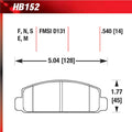 Hawk Mazda RX-7 Black Race Front Brake Pads