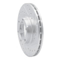 R1 07-11 Audi S6 Rear Right Drilled & Slotted Silver Brake Rotor