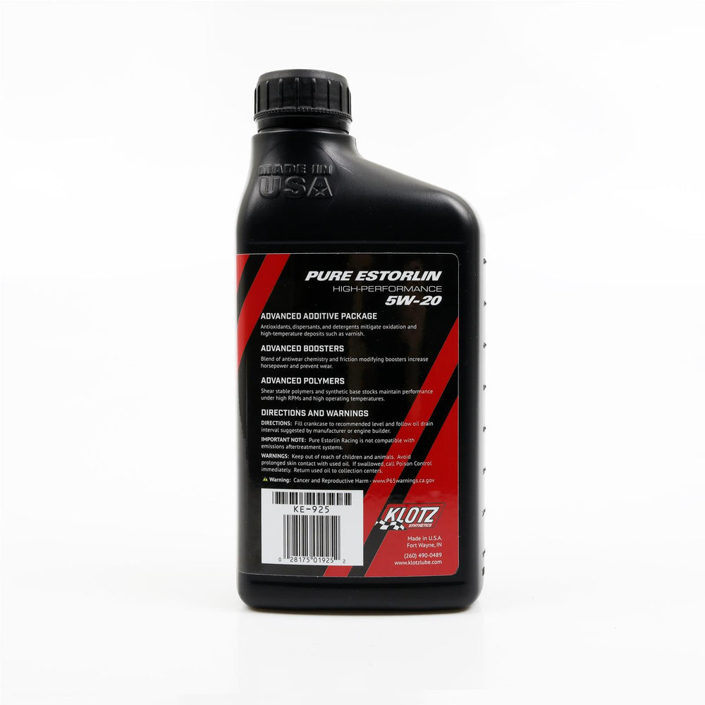 Pure Estorlin Synthetic Oil 5w20 Case 10x1 Quart