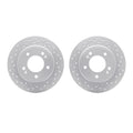 R1 17-25 Hyundai Elantra Rear Drilled & Slotted Carbon Coated Brake Rotor Set