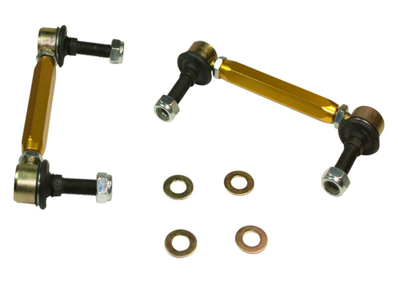 UNIVERSAL ADJ SWAY BAR LINK 115MM140MM LENGTH 12MM STUDS GOLD ANODIZED