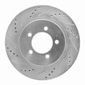 R1 Concepts Brake Rotor Drilled and Slotted Silver Fits Ford Explorer
