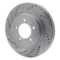 R1 Concepts Brake Rotor Drilled and Slotted Silver Fits Ford Explorer