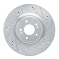 DFC 18-22 Genesis G70 Front Right Drilled & Slotted Silver Brake Rotor