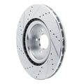 DFC 18-22 Genesis G70 Front Right Drilled & Slotted Silver Brake Rotor