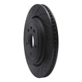 R1 16-24 Cadillac ATS Rear Left Drilled & Slotted Black Brake Rotor