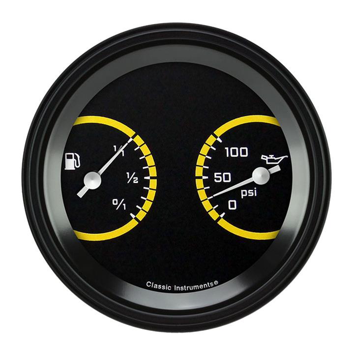 AUTO CROSS YLW 3" DUAL - FUEL & OIL