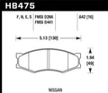 ~(3 lbs. 5X4X3)~ Motorsports Brake Pads Nissan Blue 9012